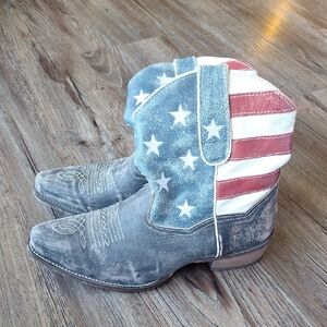 Roper American Flag Cowboy Boots Size 8.5
